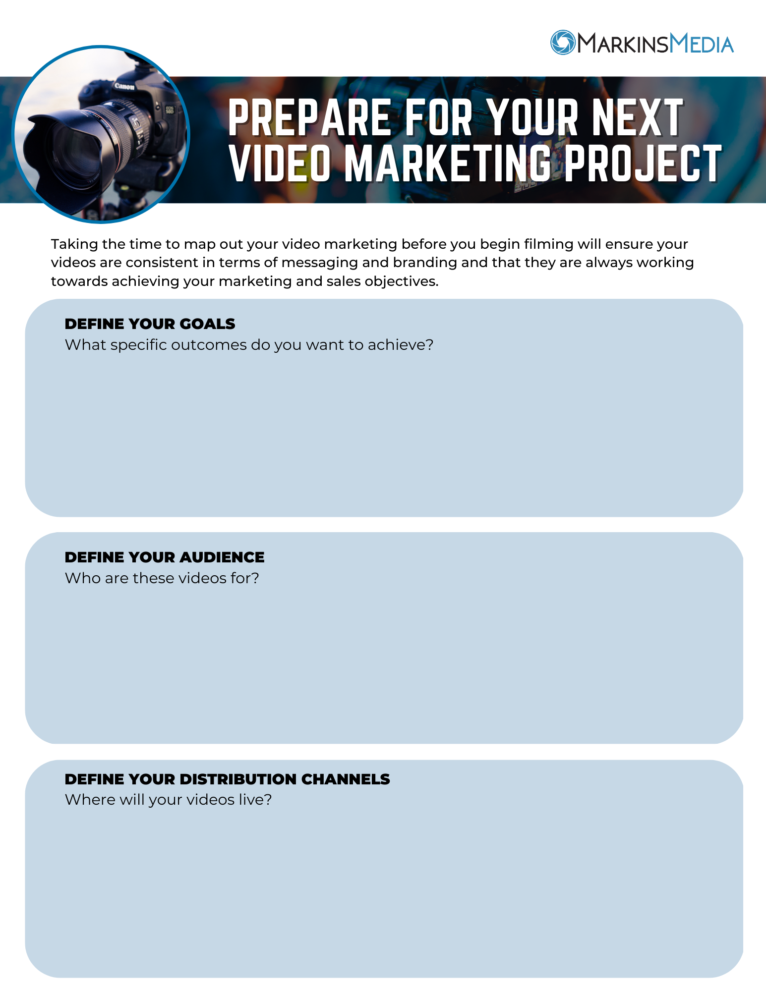 Markins Media Video Planning Sheet